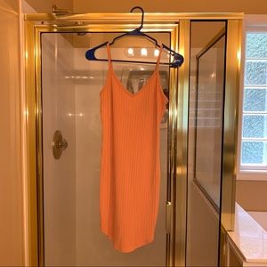 Orange bodycon dress